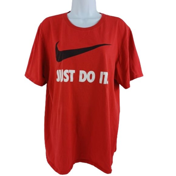 Red Just Do It Nike T-Shirt Men's XL - Picture 1 of 4
